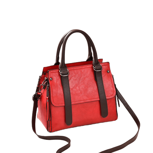 Sac à Main Femme Rouge et Noir - GlamBags Rouge / 27x14x22 cm