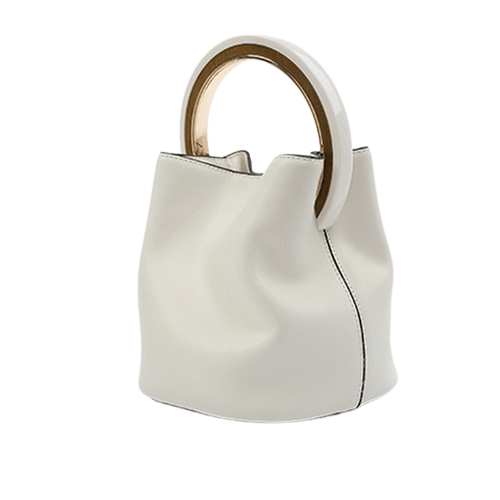 Sac à Main Femme Sans Motifs - GlamTouch Blanc / 17x19.5cm