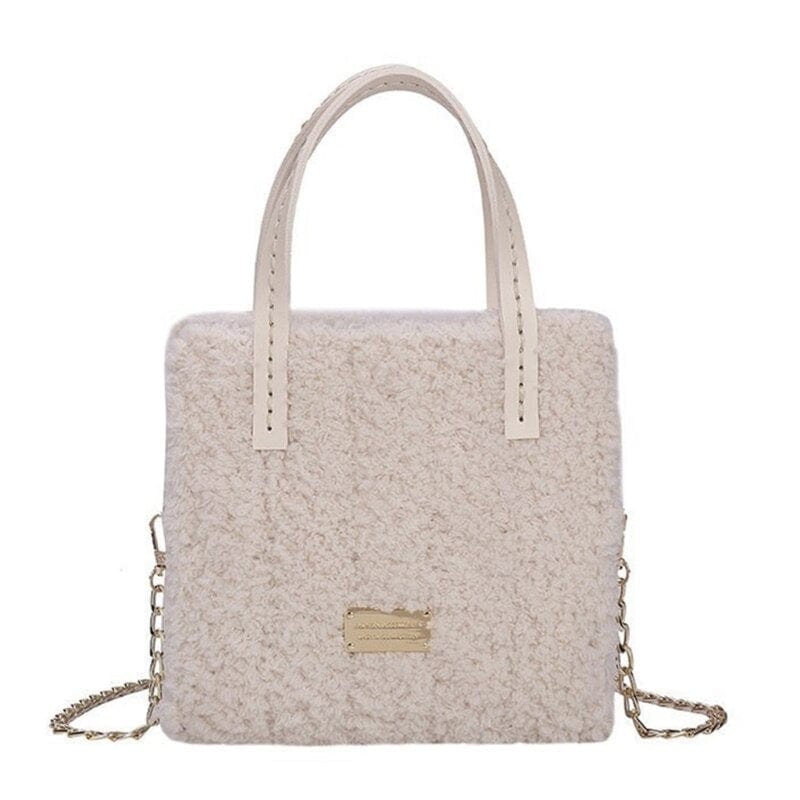 Sac A Main Femme Souple Doux - LuxePur Beige / 19x18x6cm