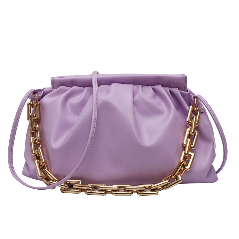 Sac à Main Femme Souple - Élégance Absolue Violet / 28x17x9cm