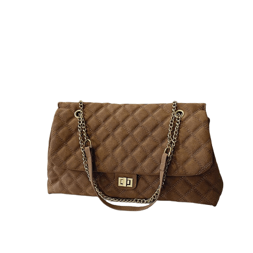 Sac à Main Femme Tendance en Daim - LuxBag Marron / 38x21x12cm