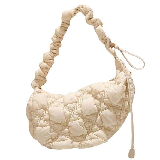 Sac A Main Femme Textile - GlamTouch Beige / 33x12x20cm