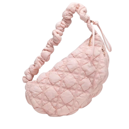 Sac A Main Femme Textile - GlamTouch Rose Pâle / 33x12x20cm