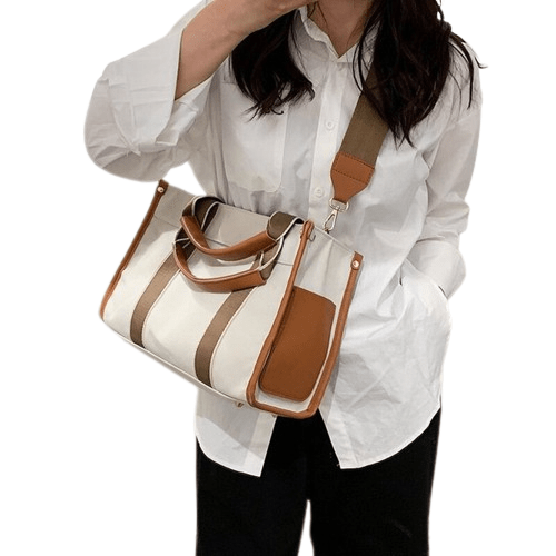 Sac à Main Femme Toile Couleur Camel - LadyCanvas