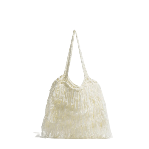 Sac à Main Femme Très Léger Souple Pas Cher - Blanc / 37x2x25cm