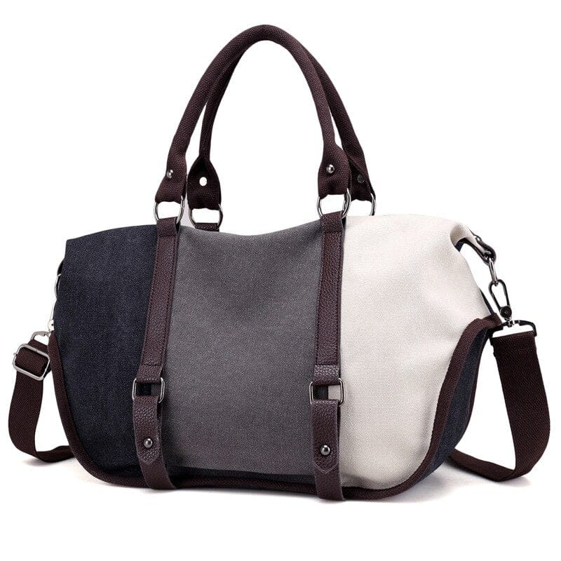 Sac à Main Femme Tricolore - StellaClutch Gris