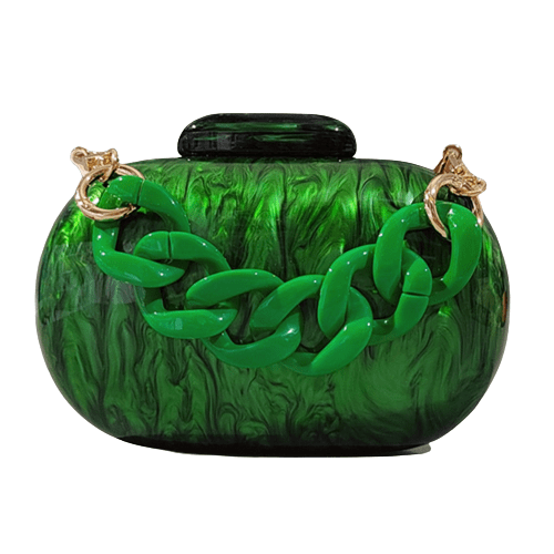 Sac à Main Femme Vert Sapin - LuxVert Avec chaine