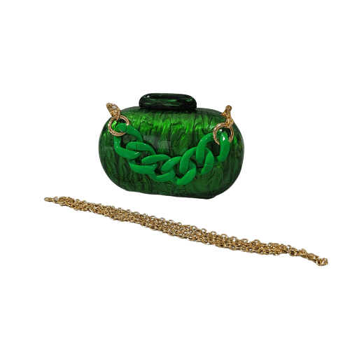 Sac à Main Femme Vert Sapin - LuxVert Avec chaine