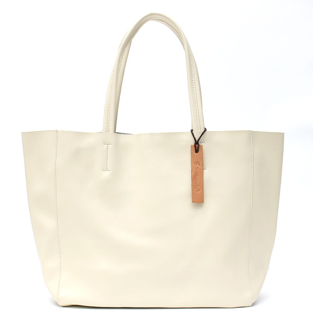 Sac à Main Femmes Grand Format - Glam'Aura Blanc / 32x30x15cm