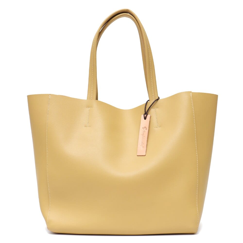 Sac à Main Femmes Grand Format - Glam'Aura Jaune / 32x30x15cm