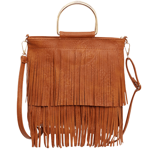 Sac à Main Franges Femme - Glam'Fringes Camel