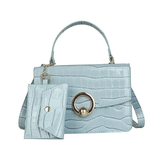 Sac à Main Jeune Femme Pas Cher - LuxeAbordable Bleu ciel / 20x6.5x14cm