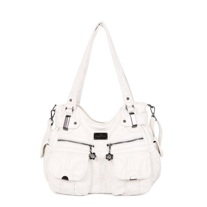 Sac a Main Multi Poche Pour Femme - TotalFem Access Blanc