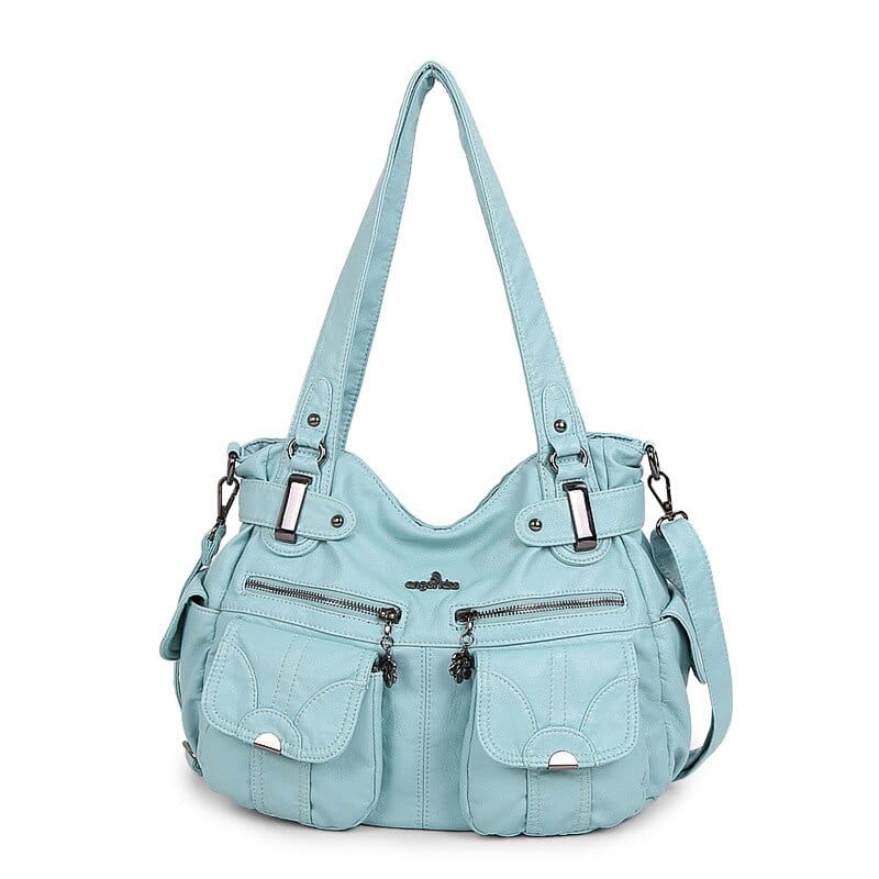 Sac a Main Multi Poche Pour Femme - TotalFem Access Bleu clair