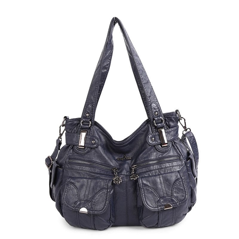 Sac a Main Multi Poche Pour Femme - TotalFem Access Bleu foncé