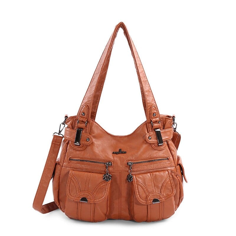 Sac a Main Multi Poche Pour Femme - TotalFem Access Camel