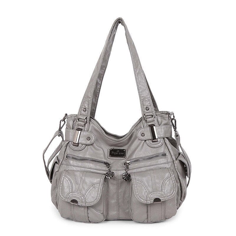 Sac a Main Multi Poche Pour Femme - TotalFem Access Gris clair