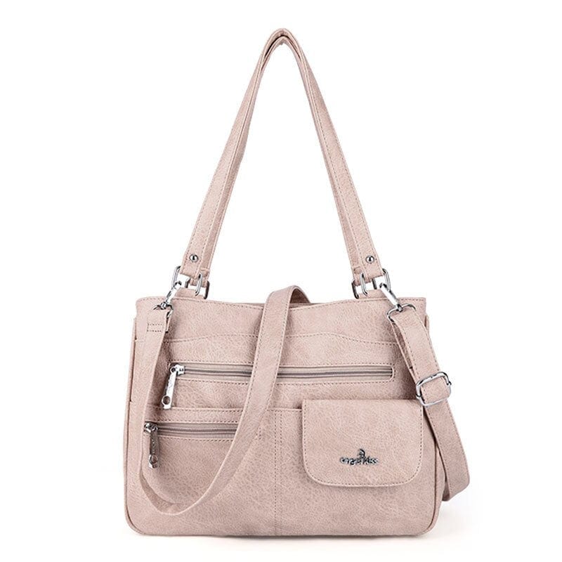 Sac à Main Multipoche pour Femme - FlexiChic Rose  pâle