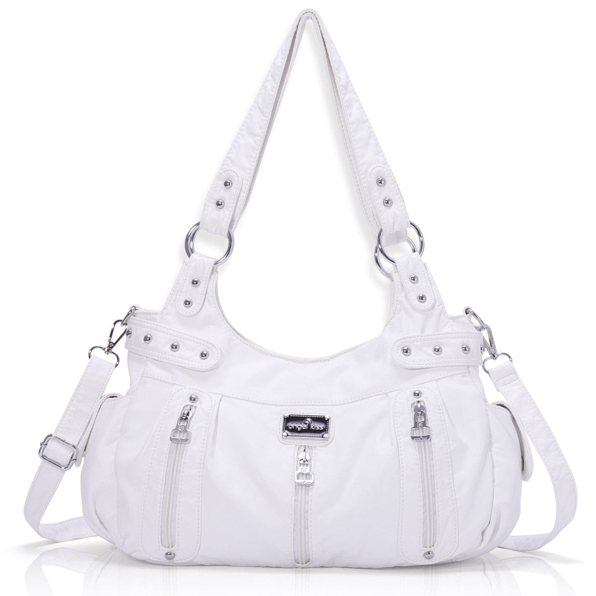 Sac à Main Multipoches Femme - FemPocket Blanc / 37x13x31cm