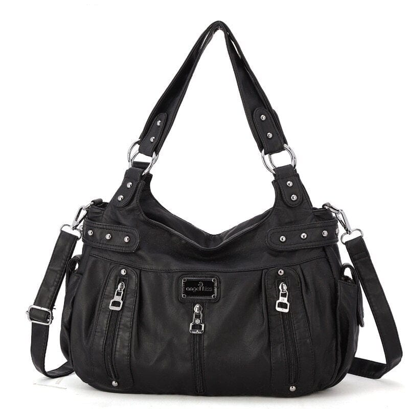 Sac à Main Multipoches Femme - FemPocket Noir / 37x13x31cm