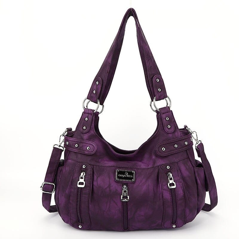 Sac à Main Multipoches Femme - FemPocket Violet / 37x13x31cm