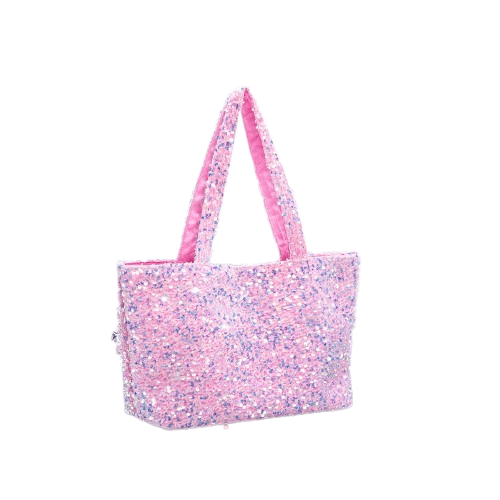 Sac à Main : Paillette Étincelante - GlamShine Rose / 31x12x12cm