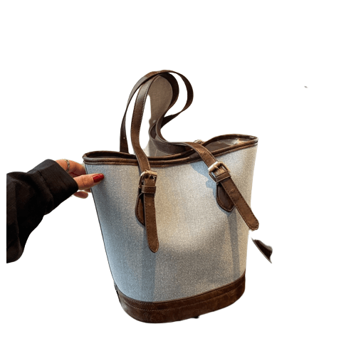 Sac à Main Pas Cher pour Femme Denim - FashionFling Bleu pâle / 28 x 27 x 15cm