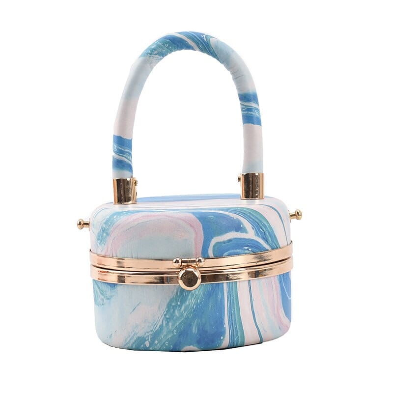 Sac à Main Pas Cher Pour Femme Tentence - Glam'Achat Bleu ciel blanc / 12x7x12cm