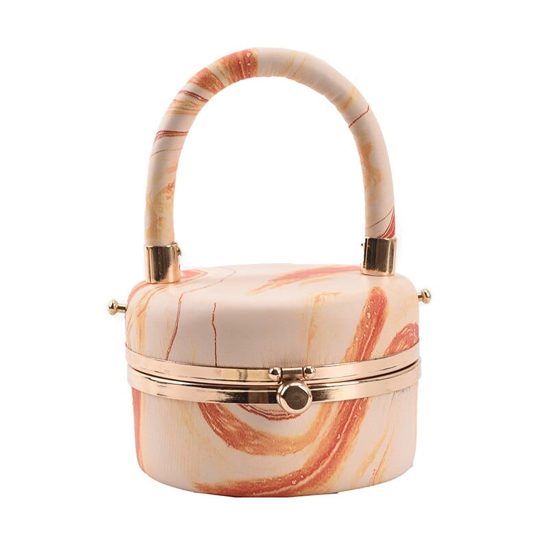 Sac à Main Pas Cher Pour Femme Tentence - Glam'Achat Orange blanc / 12x7x12cm