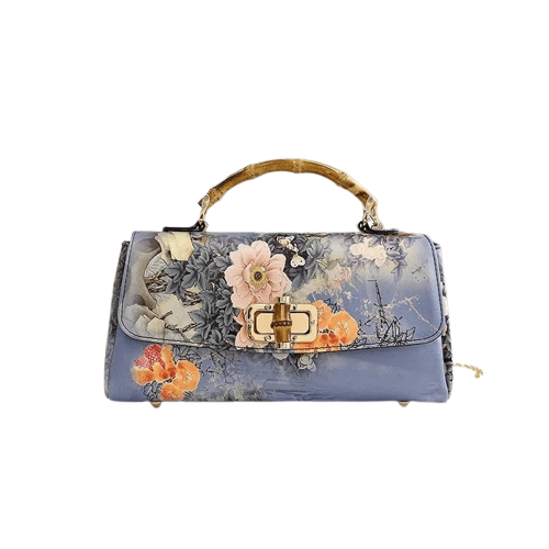 Sac à Main Pochette Femme Fleur - FlowerChic Indigo / 21x15x6cm