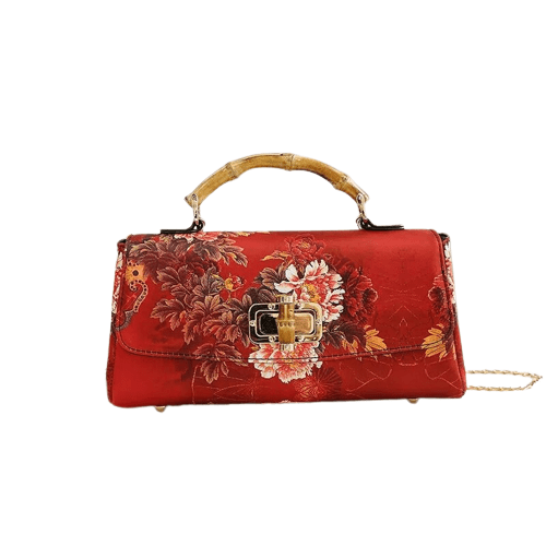 Sac à Main Pochette Femme Fleur - FlowerChic Rouge / 21x15x6cm