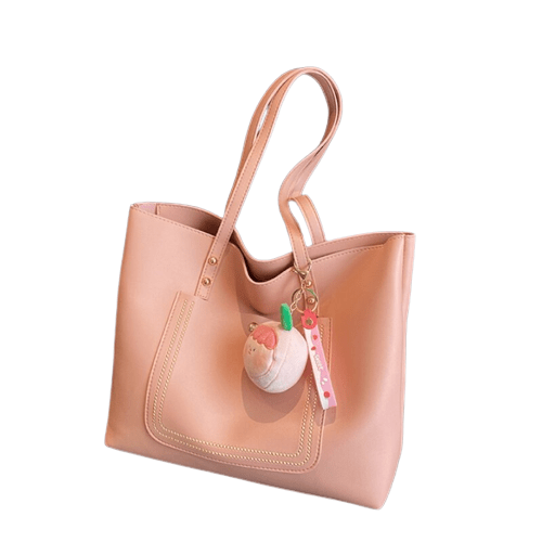 Sac à Main pour Jeune Femme - Élégance Fleurie Rose uni / 34cm x 29cm x 12cm