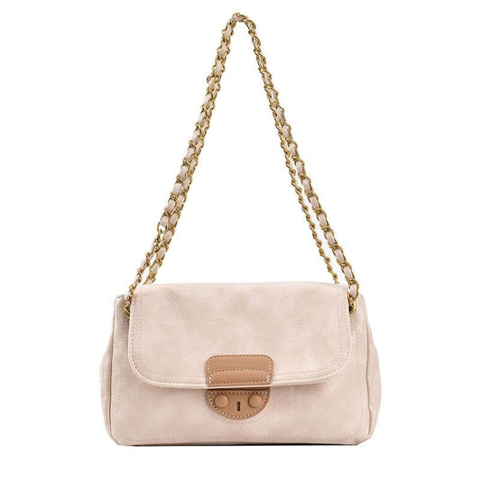 Sac à Main Rectangulaire pour Femme - GlamShell Beige / 25x8x16cm