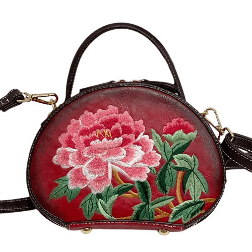 Sac à Main Rond pour Femme - CercleChic Rouge