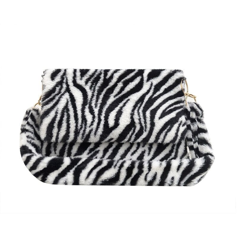 Sac Bandoulière Imprimé Animal - Animal Chic Zebre Blanc et Noir