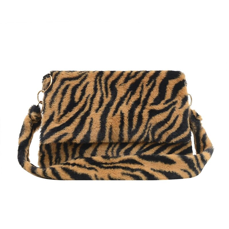 Sac Bandoulière Imprimé Animal - Animal Chic Zebre Marron