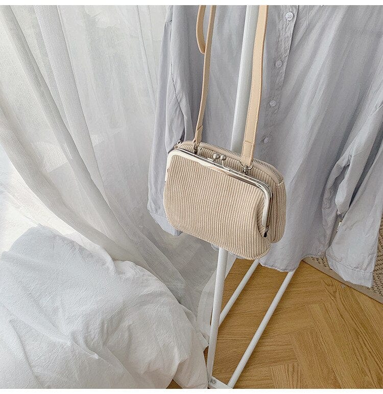 Sac Bandoulière Portefeuille Femme - Glamorous Chic Beige