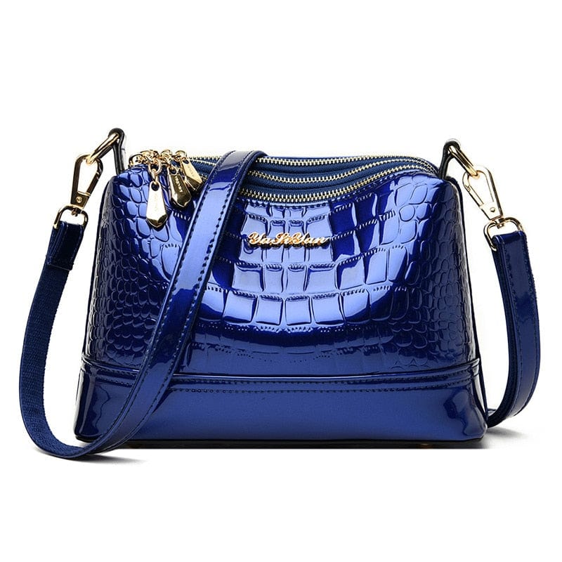 Sac Bandoulière Vernis - Glam'Bags Bleu