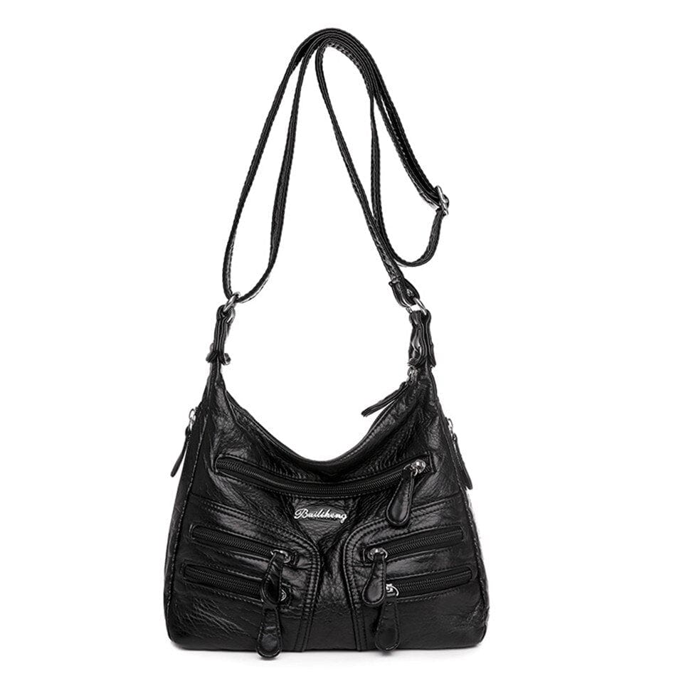 Sac Besace Avec Poches Femme - ModeMix Noir