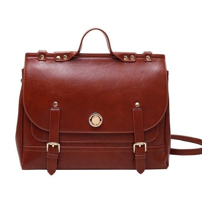 Sac Besace Cartable Femme - Glam'sac Marron / 30x24x11cm