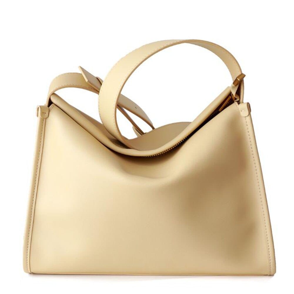 Sac Besace Cuir Souole Femme - ModeDiva Jaune / 30x22x14 cm