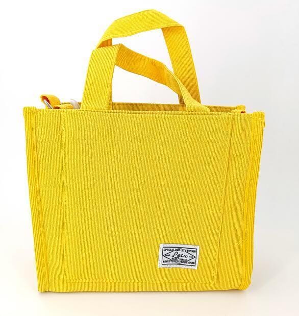 Sac Besace En Velour Femme - Velourette Jaune / 30 x 25 x 10cm