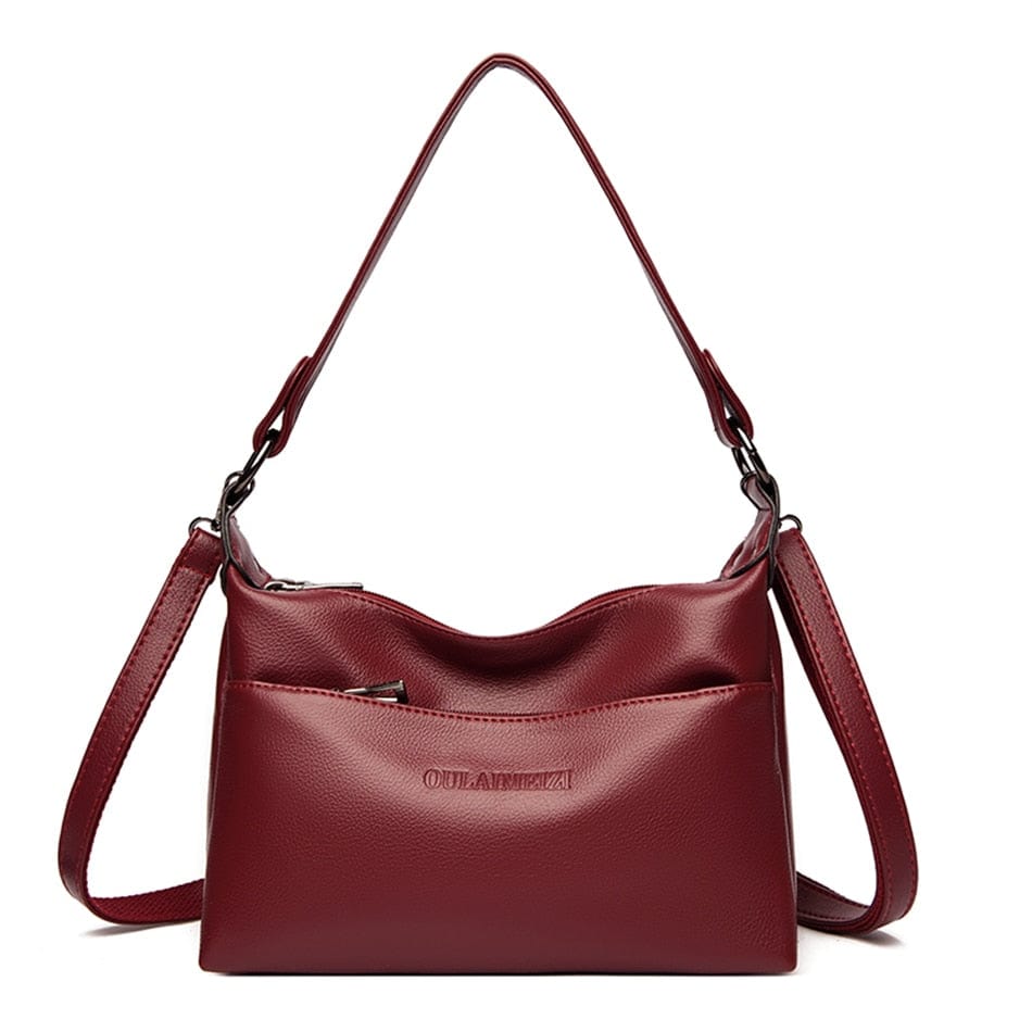 Sac Besace Femme Bordeaux - GlamourFemme Bordeaux / 25x15x13cm