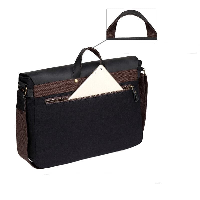 Sac Besace Femme Noir Etudiante - Glam Noir Noir