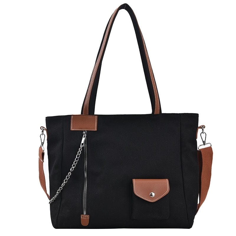 Sac Besace Femme Noir Pas Cher - StyleFéminin Noir / 39x31x10cm