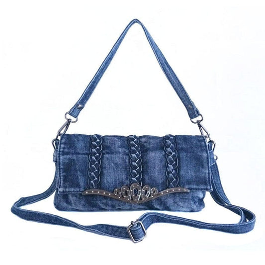 Sac Besace Femme Pliable - ModeGenesis Bleu / 27x3x13cm