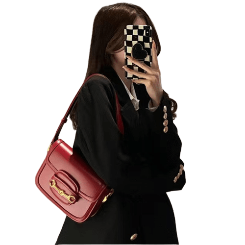 Sac Besace Femme Rouge Foncé - RubyWave Rouge / 20 x 15 x 6cm