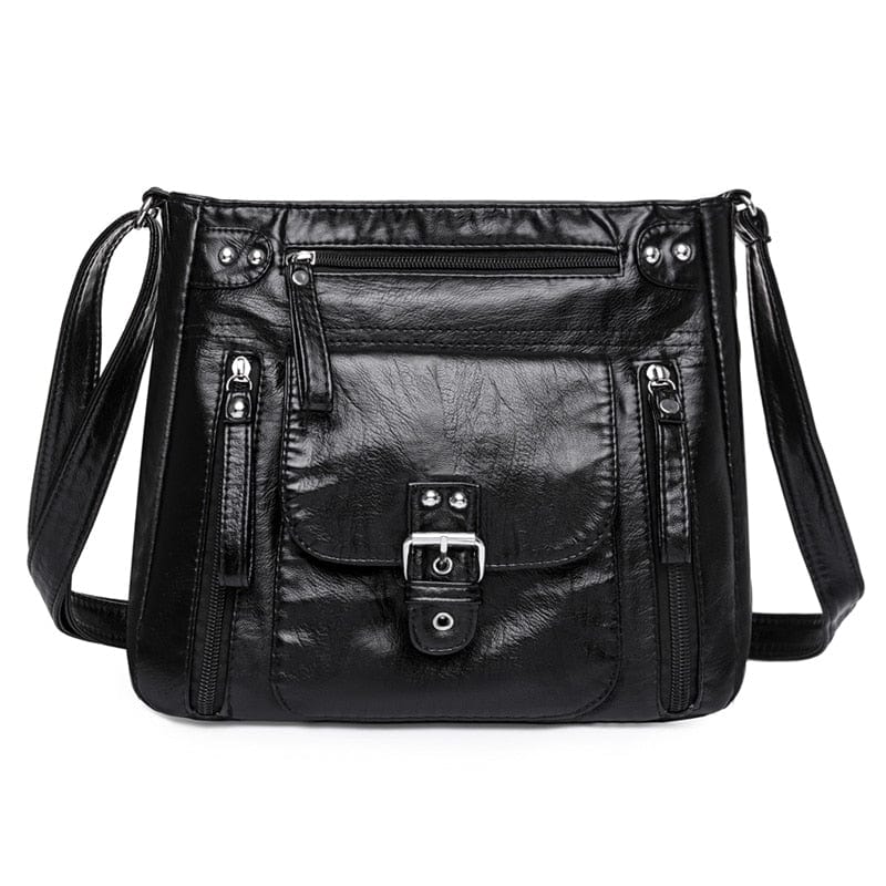 Sac Besace Femme Souple - UrbanChic Noir / 27x10x24 cm