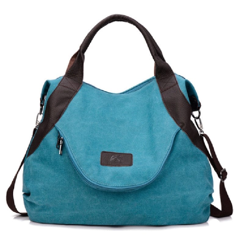 Sac Besace Fourre-Tout Souple Femme - FlexiChic Bleu ciel