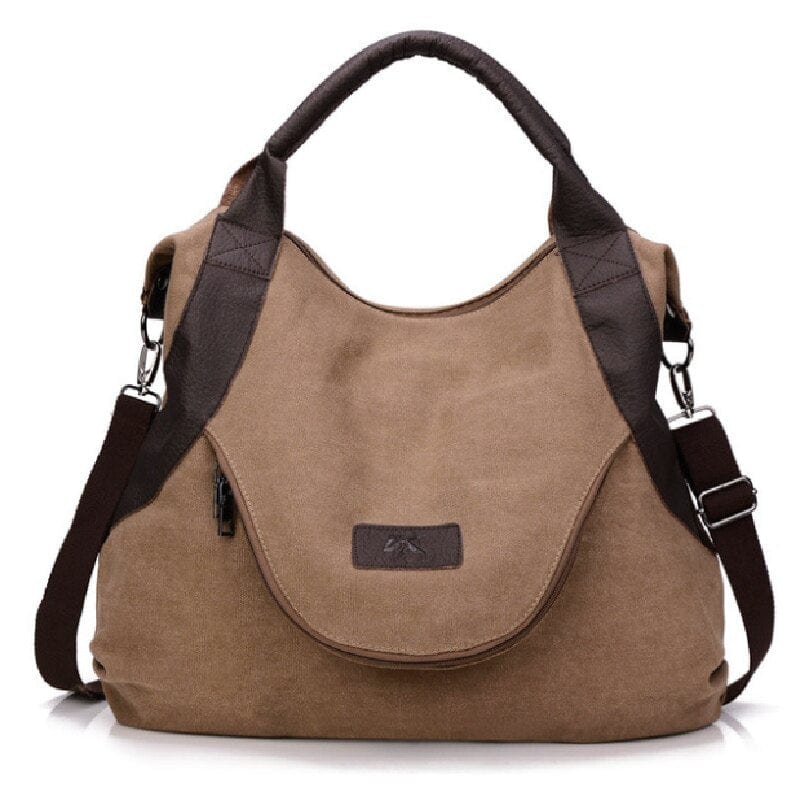 Sac Besace Fourre-Tout Souple Femme - FlexiChic Café